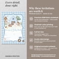 thumbnail image 4 of Blue Gingham Barnyard Boy Baby Shower Invitations, 20 Fill-In Cards with Envelopes, 5x7 Baby Shower Invites & Supplies, New Baby Celebration Cards, Made in USA by Amanda Creation, 4 of 9