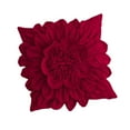 thumbnail image 5 of menolana 3D Flower Throw Pillow Cover ,Xmas Cushion Floral Cover ,19.69 x19.69 inch Flowers Pillow Case for Festival ,Couch Decoration Red Square, 5 of 8