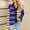 Purple, variant on DondPO Cardigan Sweaters for Women Womens Striped Cardigan Sweaters V Neck Front Button Up Color Block Fuzzy Loose Knit Coats Sweaters for Women Womens Fall Fashion 2024 Brown L