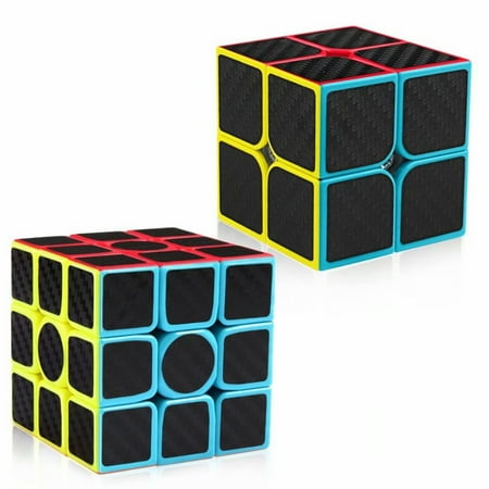 Carbon Fiber 2x2 3x3 Speed Cube Bundle, Magic Cube Puzzle Toys Kids ...