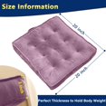 thumbnail image 2 of Floor Pillow Set of 4, Memory Foam Meditation Cushion, Floor Cushions for Adults Sitting, Large Square Seat Cushions for Yoga, Living Room, 20x20 Inch (Purple), 2 of 15