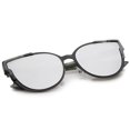 thumbnail image 5 of zeroUV - Women's Metal Frame Colored Mirror Flat Lens Cat Eye Sunglasses 56mm - 56mm, 5 of 5
