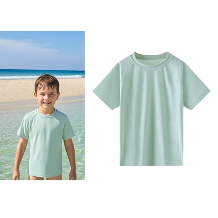 Girls Rash Guard Swim Shirt Short Sleeve Protection Sun Shirt Quick Dry Teen Bathing Suit 11-12 Years