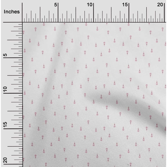 oneOone Cotton Jersey Pink Fabric Polka Dots Dress Material Fabric Print Fabric by The Yard 58 Inches Wide