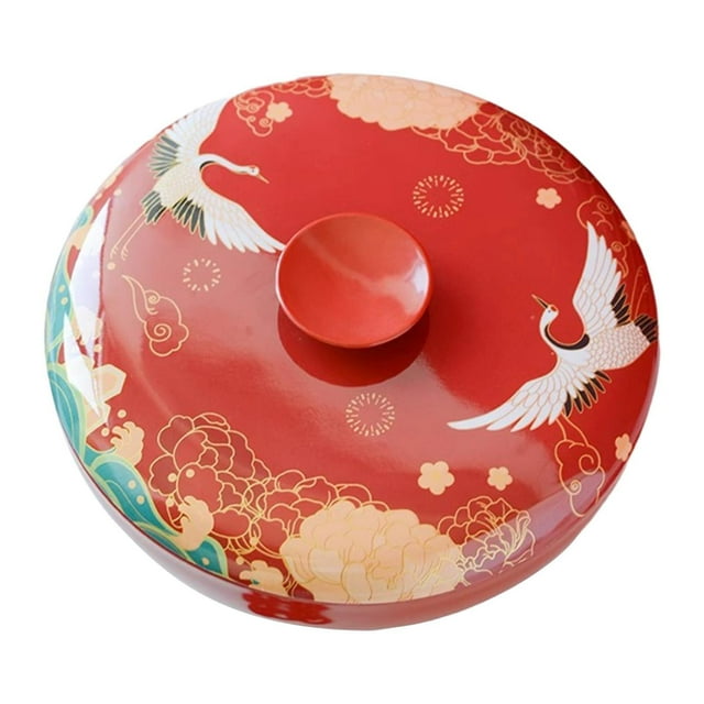 Luzkey Chinese New Year Snack Tray Candy and Nut Serving Container Veggie Tray Divided Food Plate Container for Candies Coffee Table B