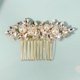 thumbnail image 1 of wonim44 Gold Rhinestone Crystal Wedding Hair Comb Handmade Pearl Beads Bridal Hair Piece Rhinestone Wedding Hair Accessories for Women Bride Headpiece, 1 of 1