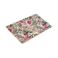 thumbnail image 3 of MKHERT Funny Striped Leopard and Flower Floral Doormat Rug Home Decor Floor Mat Bath Mat 30x18 inch, 3 of 3