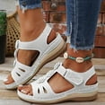 thumbnail image 2 of Rotm Sexy Shoes for Women Women's Slide Sandals with Soft Cork Footbed, Comfort Arch Support Flat Sandals for Summer White,7.5, 2 of 6
