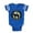 Royal Blue, variant on CafePress - Retro Black Cat Halloween - Cute Infant Baby Football Bodysuit