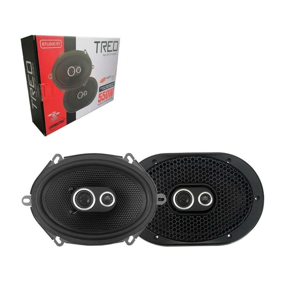 Bocinas Coaxiales Treo STUDIO57 550 Watts 5x7 Pulgadas 4 Ohms 55 Watts RMS 3 Vías Soundstage Treo STUDIO57