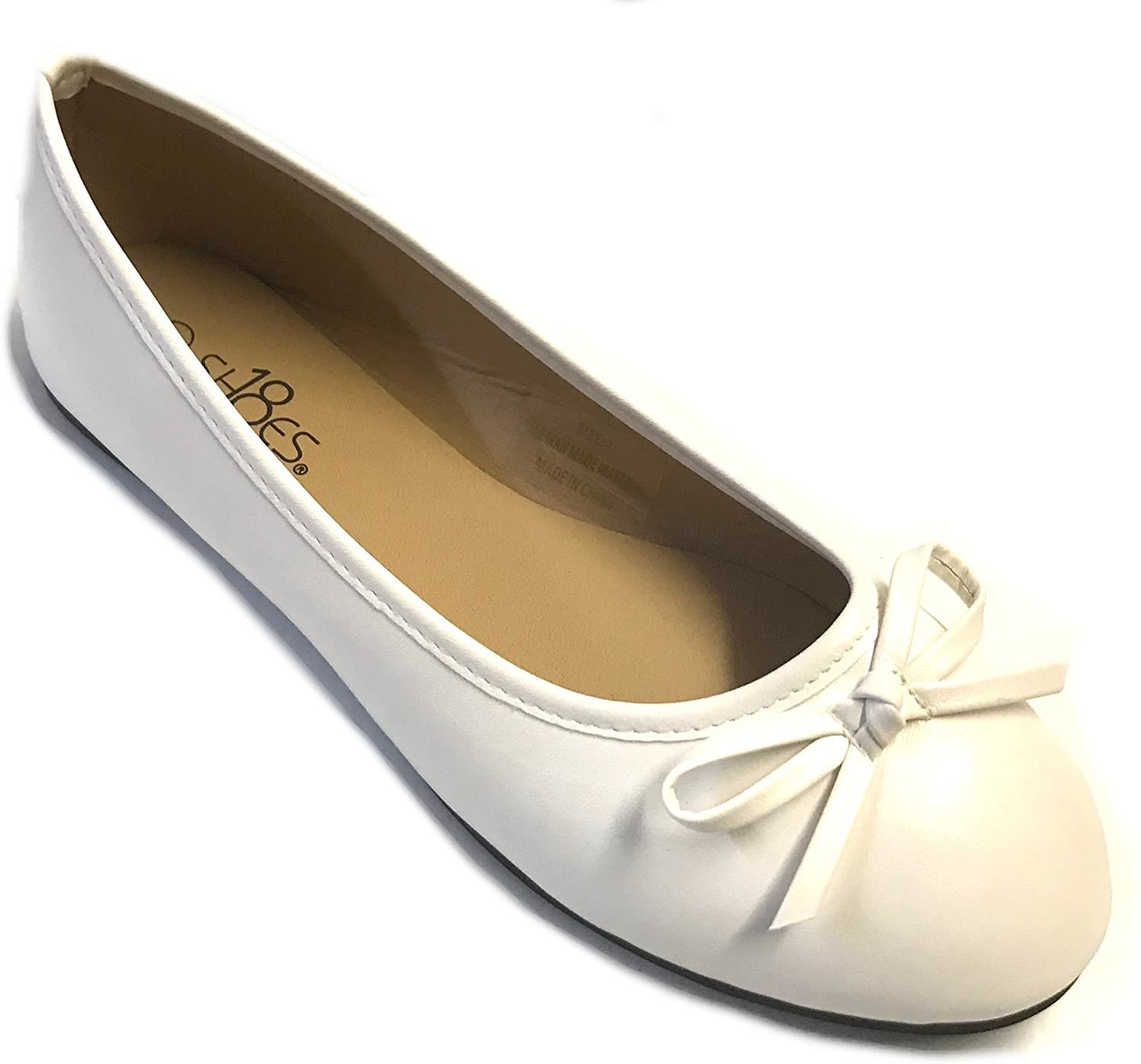 New Womens Ballerina Ballet Flats Shoes Leopard & Black 8, White 8500 ...