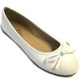 thumbnail image 4 of Shoes8teen Womens Ballerina Ballet Flats Shoes Leopard & Solids  (10, White 8500), 4 of 8