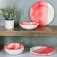 thumbnail image 5 of Gap Home Flowing Watercolors 8-Piece Red Melamine Dinnerware Set, 5 of 9