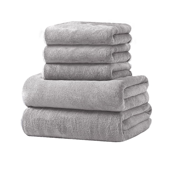 Toallas para Baño 5 Juegos de Toallas de Baño, Juegos de Toallas Absorbentes Gruesas Y Suaves, 5 Toallas de Regalo para Lavar la Cara Del Hogar