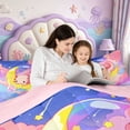 thumbnail image 4 of Manfei Amphibian Axolotl Print Twin Comforter Sets,Magical Animal Bedding Set,Pink Reversible,2-Piece,1 Comforter and 1 Pillowcase, 4 of 7