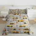 thumbnail image 2 of Homewish Excavator Bulldozer Print Bedding Comforter Set,Construction Vehicle Theme Twin Comforter Sets,Gray Yellow Bedding Set For Kids,Microfiber Bedroom Decor Reversible,2pcs, 2 of 8