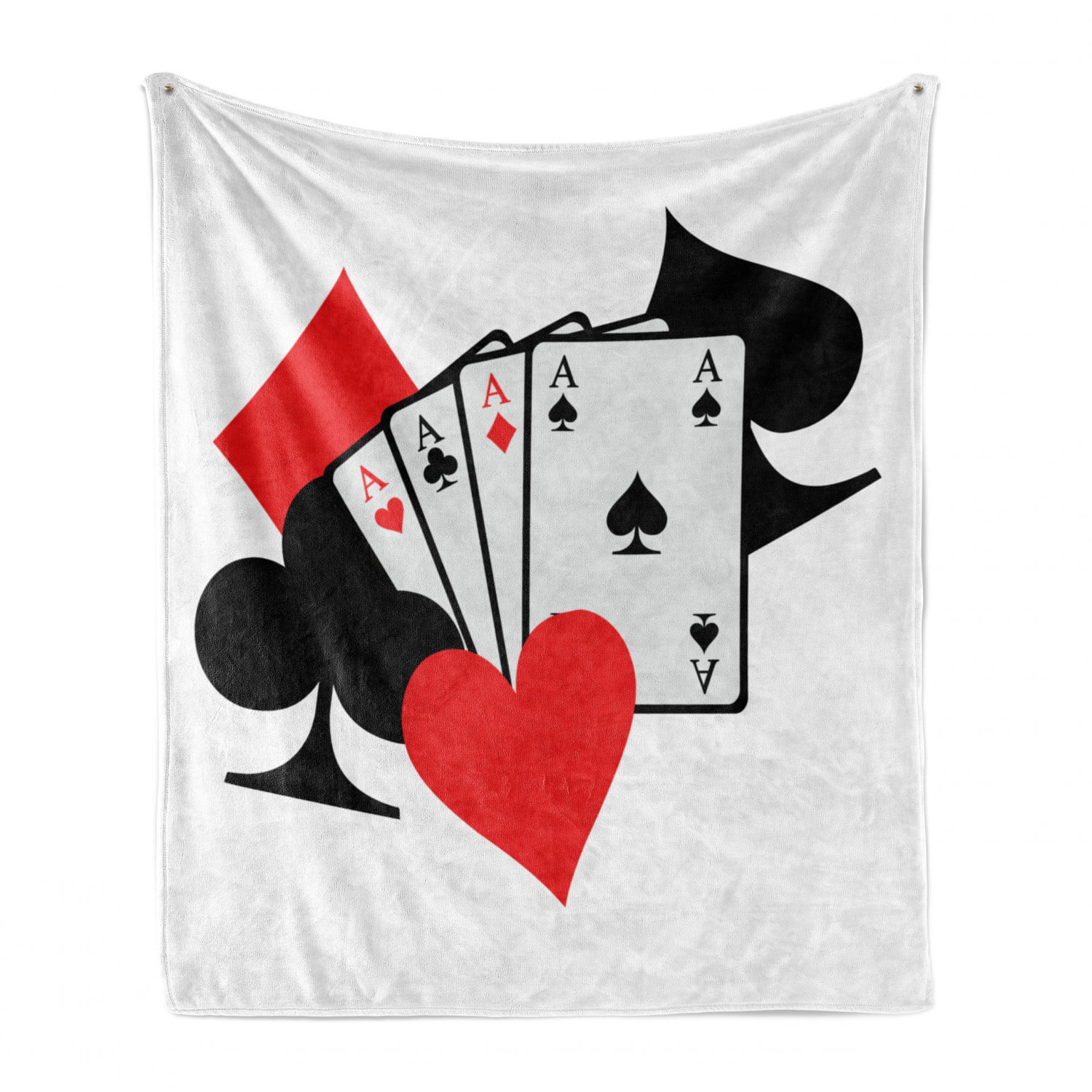 Playing Cards Flannel Fleece Throw Blanket Lightweight Cozy Plush fit Couch Sofa