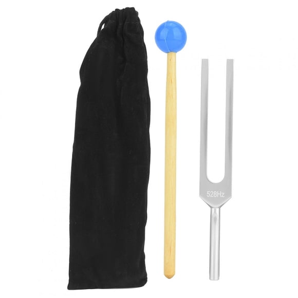 Diapasón de aleación de aluminio de 528 Hz para sanación con martillo de chakras y bolsa.