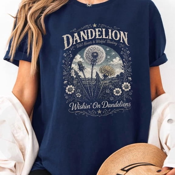 Ella Fella Shirt, Vintage Dandelion Shirt, Botanical Wildflower Graphic Tee, Cottagecore Clothing, Dandelion Lyrics T-Shirt, Country Music Fan T-shirt Sizes S-5XL