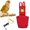 Red1, variant on GYTY   Bird Diapers Leash Set Washable Reusable Handmade Flight Suit Waterproof Inner Layer - Protective Parrot Nappy Clothes Parakeets Macaws Budgies Canaries (Black1,Sun Conure)
