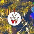 thumbnail image 3 of 26 adornos de letras del alfabeto de acrílico rojo con diseño de cervatillo | 7 x 7 cm para colgar en el árbol de Navidad, ideal para decorar el hogar y la escuela, 3 of 4
