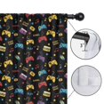 thumbnail image 4 of Blackout Kids Curtains,Multicolor Controllers Games Icons Black Pattern Childrens Insulated Curtains Set Of 2,Bedroom Essentials,Toddler Room Decor 42"x54", 4 of 5