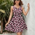 thumbnail image 3 of Pink Leopard Print Sundress Sleeveless Dress Summer Women Clothes Dress for Women Dresses, 3 of 7