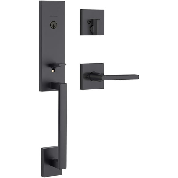 Kwikset Vancouver Satin Nickel Entry Handleset 1-3/4 in.