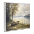 thumbnail image 3 of Stupell Industries Boat at Lake's Edge Landscape & Nature Painting White Framed Art Print Wall Art, 20 x 16, 3 of 8