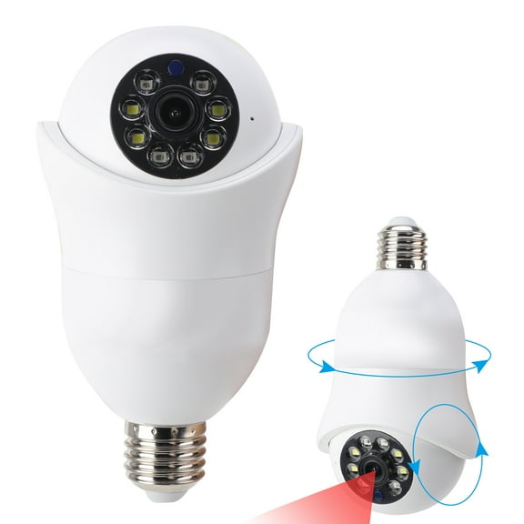 YouLoveIt 360 Surveillance Camera for Home 5G/WiFi Security Camera Wireless Dome Light Bulb Security Camera Night Vision