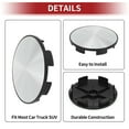 thumbnail image 6 of Unique Bargains 68 mm 2.68" Universal Car Wheel Hub Center Caps Wheel Hub Caps Covers Protectors for SUV Truck - Pack of 1 Silver Tone, 6 of 6
