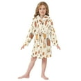 thumbnail image 6 of FORMRS Niños Bathrobe Unisex Hooded Robe Soft Plush Pajamas Sleepwear, Size 2-3T, Fall Beige Pumpkin, 6 of 7