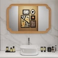 thumbnail image 3 of Costway Rounded Corner Arch Wall Mirror 35.5" x 23.5" Farmhouse Rectangle Decorative Mirror, 3 of 9