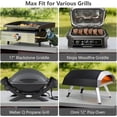 thumbnail image 3 of GUCOGUKA 78.3" Outdoor Kitchen Island with Foldable Grill Table, Wooden Grill Cart with Trash Can Storage & Stainless Steel Top, Outdoor Bar Cart, Pizza Oven Table for Lawn & Garden, Dark Brown, 3 of 18