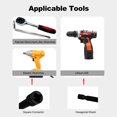 thumbnail image 3 of Mistaha 8-Piece Set of 150mm Extended Universal PV Socket Wrench Kit for Solar Panel Installation - Black Chrome-Vanadium Alloy Steel - Fits Electric Drills/Wrenches - Sizes 12mm to 19mm - 1/2", 3 of 6