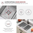 thumbnail image 4 of Stylish Dual Mount 25" Stainless Steel 60/40 Double Bowl Kitchen Sink with Strainers S-425T, 4 of 10