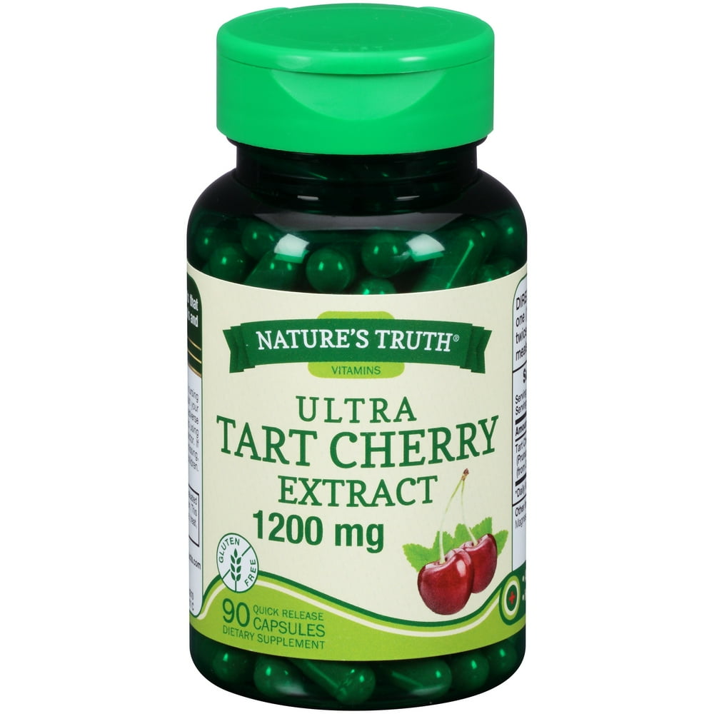 Nature's TruthÂ® Ultra Tart Cherry Extract 1200mg Dietary Supplement Quick Release Capsules 90