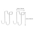 thumbnail image 2 of PBPBOX Double-Row Hooks Stainless Steel White for Home Organization, 2 of 8