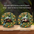 thumbnail image 2 of Colorful Turtle Wall Clock with Tropical Leaf Design 10-Inch Silent Wooden Wall Clock, Battery Operated (AA Batteries Not Included), Artistic Home Decor, 2 of 7