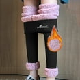 thumbnail image 2 of Nafuu Females Thermal Underwear Pants Solid Color Autumn Winter Warm Sports Yoga Fitness Mesh Cropped Thick Versions Cute Home Thermal Wear, 2 of 9