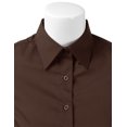 thumbnail image 4 of Doublju Women's Short Sleeve Slim Fit Button Down Dress Shirt (Plus Size Available), 4 of 5