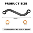 thumbnail image 2 of Uxcell 12mm x 13mm 12-Point S-Style Box Wrench Double End S Shaped Wrench Sandblasted Nickel Plated Cr-V Steel S Box Wrenches for Home Auto Bike Machine Repair, 2 of 6
