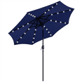 thumbnail image 2 of Renwick 9ft Outdoor Market Patio Umbrella with 32 LED Lights, Navy Blue, 2 of 9