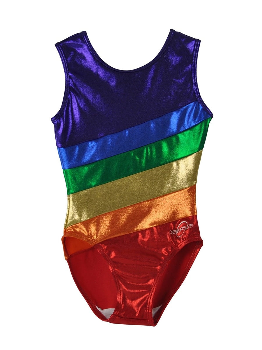 O3GL007 Girl's Girls Gymnastics Leotard Rainbow
