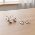 thumbnail image 4 of 2Pairs Heart Dangle Earrings for Women, 14K Gold Plated Huggie Hoop Hypoallergenic 12mm Charm, Gift Ready Jewelry or Valentine’s & Birthday, 4 of 5