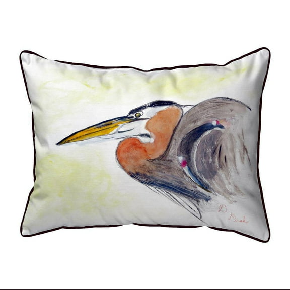 Betsy Drake Interiors Heron Portrait Small Indoor/Outdoor Pillow 11x14