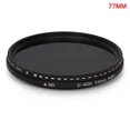 thumbnail image 1 of Fader Variable ND Filter Adjustable ND2 to ND400 Neutral Density for Camera Lens Camera Accessories Fotografia nd 褎懈谢褜褌褉 77mm, 1 of 6