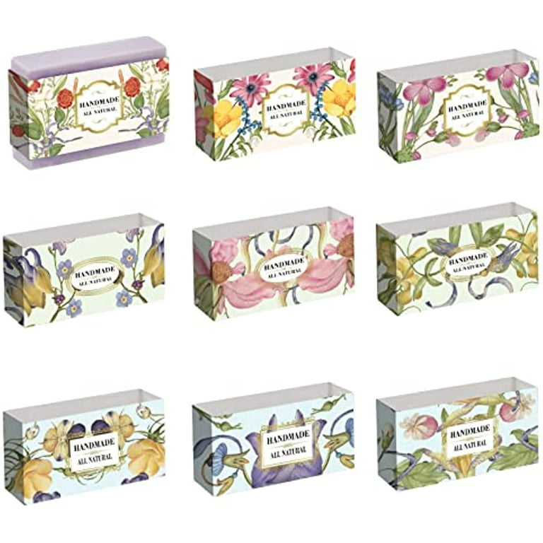 90pc Handmade Wrap Label Tape 9 Styles Flower Soap Paper Wrapper Floral  Label Tag Sleeves Covers Band for Natural Soap Gift Wrap - AliExpress