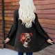 thumbnail image 2 of Moda mujer Halloween estampado manga larga cárdigan otoño abrigo blusa Tops Pompotops  qwe21533, 2 of 6