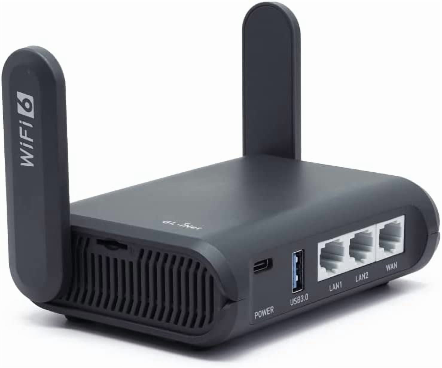 GL.iNet Slate AX Wi-Fi 6 ルーター GL.iNet Slate AX Wi-Fi 6 Travel Router, 1.2GHz Quad-Core, OpenVPN
